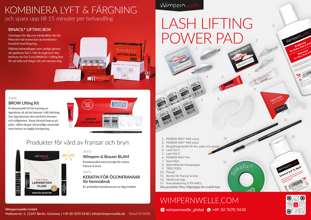 lash lifting kit power pads