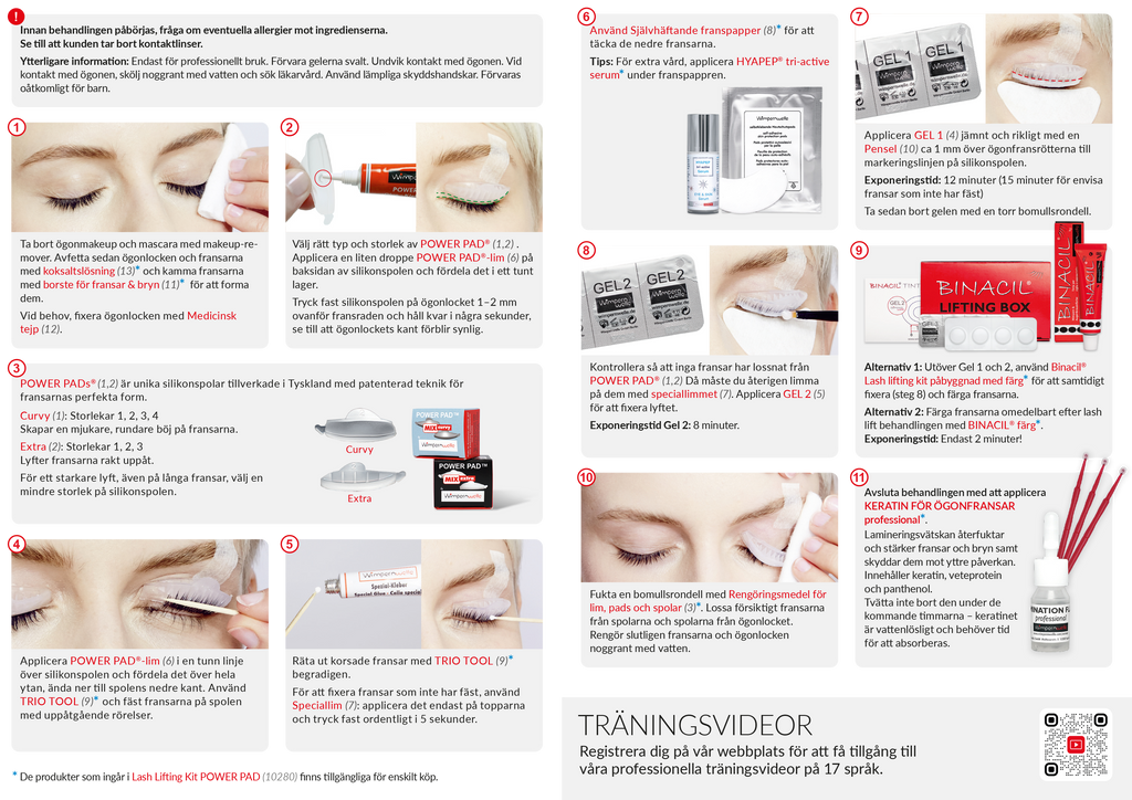 lash lifting kit power pads