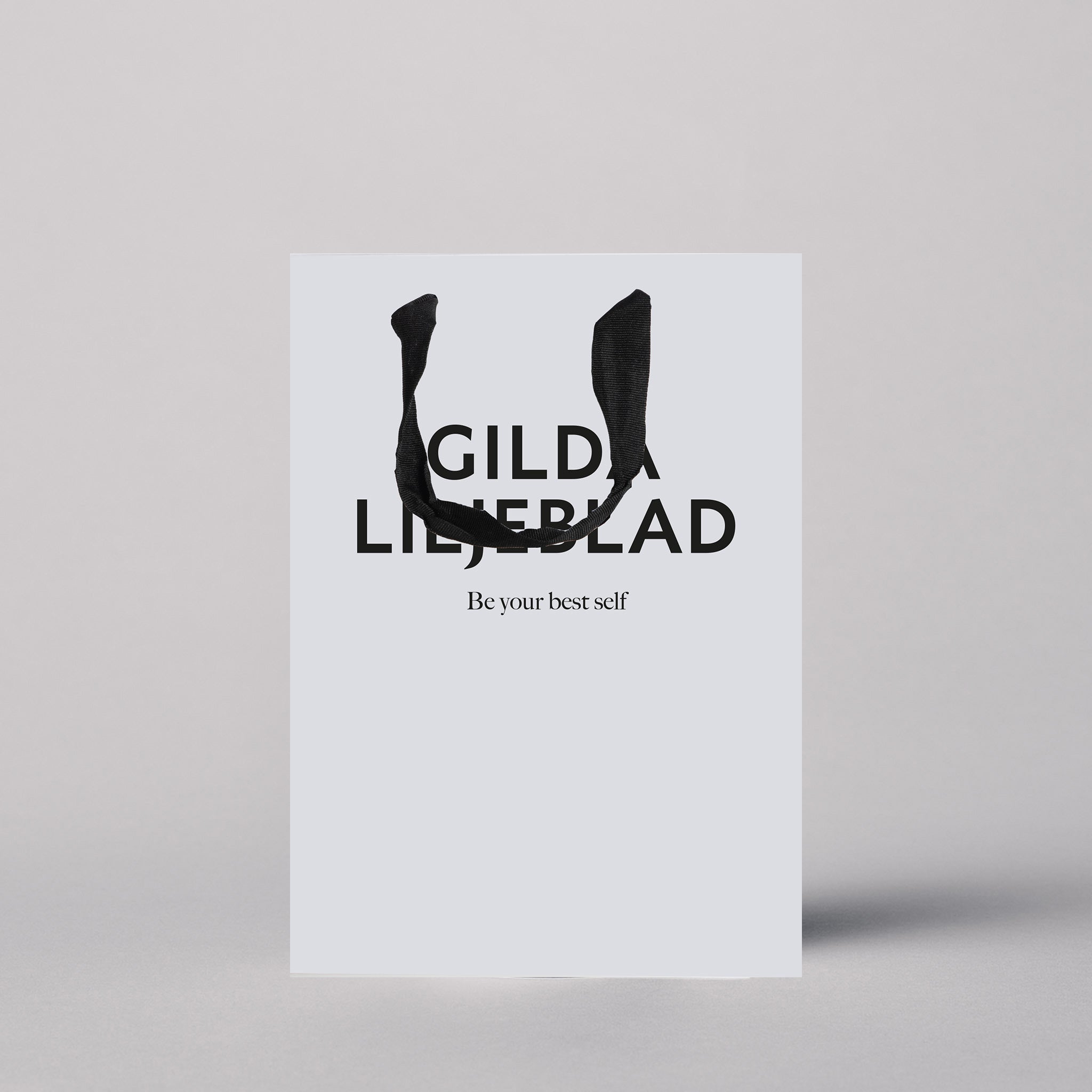 Lyxkasse Gilda Liljeblad, vit med logga